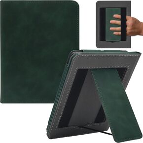 Stand Case for 7" Kindle Paperwhite 12th Generation 2024 / Signature Edition & Kindle Colorsoft Signature Edition 2024 Released Cover with Auto Sleep/Wake/Double Hand Strap (Apricot Blossom)