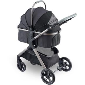 Tango Pet Stroller, 3 in 1 Dog Stroller for Small Medium Dogs Cats Stroller with Removable Carrier Folding Dog Carriage for Travel…