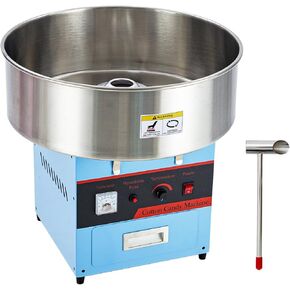 Electric Cotton Candy Machine with Cover - 1000W Commercial Floss Maker, Stainless Steel Bowl, Sugar Scoop, Drawer, Ideal for Home, Carnival, Kids Birthday, Family Party(Pink)