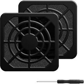 Dust Filter PC 120mm Fan Filter Dustproof Cover, 2 Pack PC Case Fan Grill Plastic Protective Dust Guard Mesh Cover with Screws for PC Computer Case Cooling Fan, Effective Dust Protection