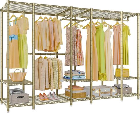 VIPEK V50i Extra Large Portable Closet Rack Bedroom Armoire Freestanding Wardrobe Closet, Heavy Duty Clothes Rack Multi-Functional Metal Clothing Rack for Hanging Clothes, Max Load 1300lbs, Black in Saudi Arabia