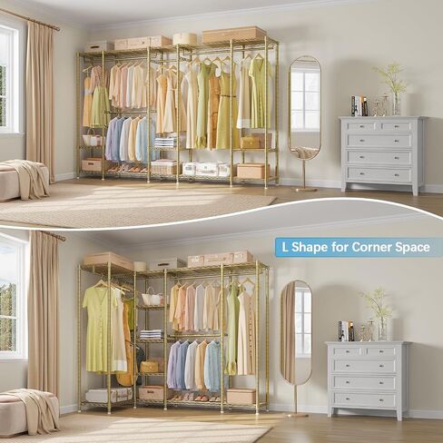 VIPEK V50i Extra Large Portable Closet Rack Bedroom Armoire Freestanding Wardrobe Closet, Heavy Duty Clothes Rack Multi-Functional Metal Clothing Rack for Hanging Clothes, Max Load 1300lbs, Black in Saudi Arabia