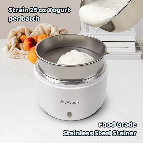 Compact Yogurt Maker Machine with Strainer, Greek Yogurt Maker Machine with Constant Temperature Control, Stainless Steel Container, 1 Quart Container, Ideal for Yogurt, Natto and Kefir in Saudi Arabia