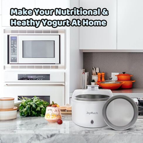Compact Yogurt Maker Machine with Strainer, Greek Yogurt Maker Machine with Constant Temperature Control, Stainless Steel Container, 1 Quart Container, Ideal for Yogurt, Natto and Kefir in Saudi Arabia