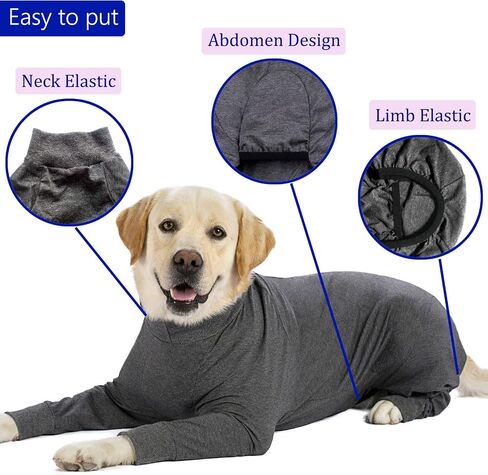 Dog Recovery Suit for Dogs After Surgery Female Male Medium Large Dog Neuter Spay Onesie for Shedding Prevent Licking Surgical Wound Dog Cone Alternative Christmas Design in Kuwait