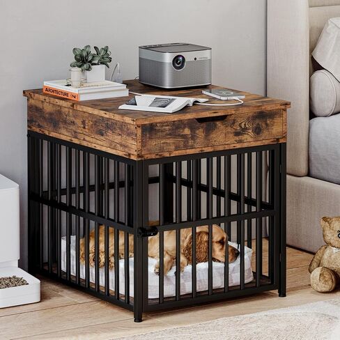 IRONCK Dog Crate Furniture for Small Dogs, Rustic Brown in Kuwait