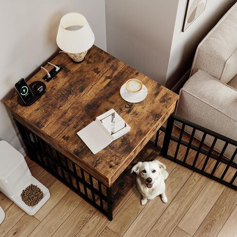 IRONCK Dog Crate Furniture for Small Dogs, Rustic Brown in Kuwait