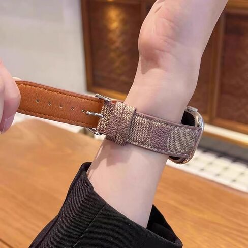 Designer Apple Watch Band for Men Women,Compatible with Apple Watch Band 44mm 42mm 40mm 38mm,Leather Compatible with Apple Watch Series 6/5/4/3/2/1, iWatch SE in Saudi Arabia