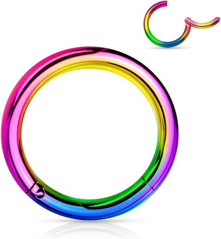 Pair of 316L Surgical Steel Hinged Segment WildKlass Rings in Saudi Arabia