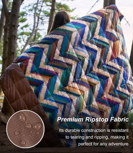 Puffy Camping Blanket │100% Recycled Polyester Insulation, Waterproof, Lightweight & Warm Quilt │ Portable, Packable Blanket for Outdoor Camping, Backpacking, Hiking, Travel, Stadium Use in Saudi Arabia