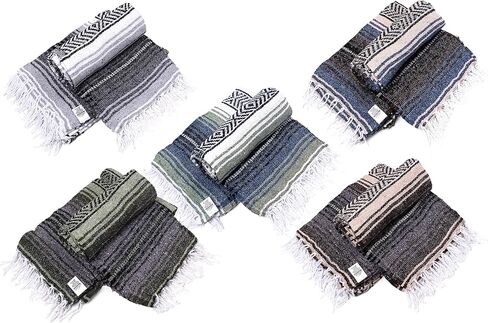 La Montana Bulk Falsa Mexican Blanket, 10 Pack, Assorted Neutrals in Kuwait