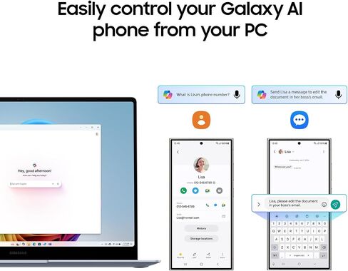 Samsung 15" Galaxy AI Book4 Edge PC Laptop Computer, Snapdragon X Plus Processor, Live Captions, FHD LED Anti-Glare Display, Long-Lasting Battery, 2024 Version, NP750XQA-KB2US in Kuwait
