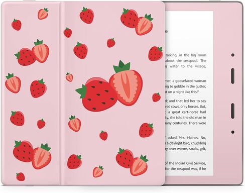 Tacky Design Strawberry Skin for Kindle Paperwhite Skin Wrap, Pink Skin for Kindle Stickers, Premium Vinyl 3M Full Wrap for Kindle Paperwhite Covers for (Kindle Paperwhite (11th Gen, 2021)) in Saudi Arabia