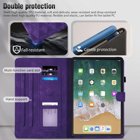 Tablet Case for Lenovo Tab M11 11" 2024 TB330FU Premium TPU Stand Cover with Card Slot 11 Inch Case (Black) in Kuwait