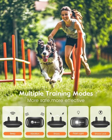 Dog Shock Collar,3300FT Dog Training Collar with Remote,IPX8 Waterproof E-Collar with Beep,Vibration,Shock,Light,Shock Lock Mode,Electric Shock Collar for Small Medium Large Dogs,Green in Kuwait