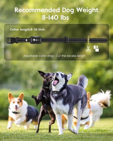 Dog Shock Collar,3300FT Dog Training Collar with Remote,IPX8 Waterproof E-Collar with Beep,Vibration,Shock,Light,Shock Lock Mode,Electric Shock Collar for Small Medium Large Dogs,Green in Kuwait