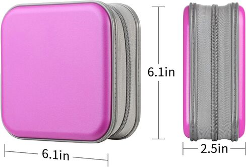 DVD Case, 48 Capacity CD Case Portable CD Case Holder Storage Hard Plastic DVD CD Wallet Holder Organizer for Car (Purple) in Saudi Arabia
