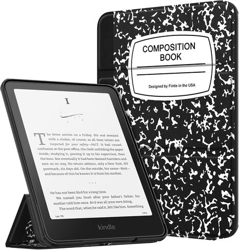 حافظة Fintie ثلاثية الطي لجهاز Kindle Paperwhite 2024 الجيل الثاني عشر وKindle Colorsoft | زاويتان للرؤية، غطاء حامل قابل للطي من جلد البولي يوريثان خفيف الوزن، تنبيه/غفو تلقائي، لجهاز Kindle Paperwhite الجيل الثاني عشر، أسود in Kuwait