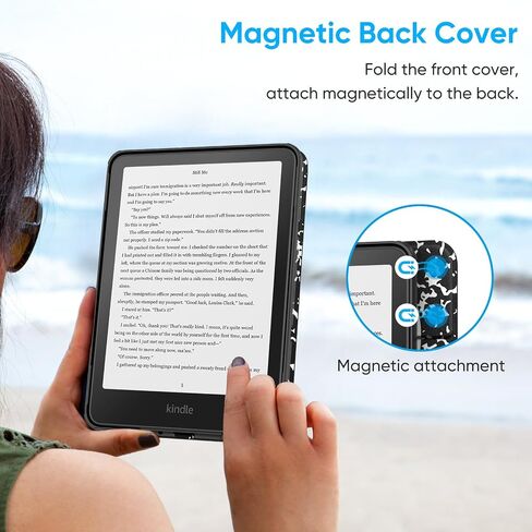 حافظة Fintie ثلاثية الطي لجهاز Kindle Paperwhite 2024 الجيل الثاني عشر وKindle Colorsoft | زاويتان للرؤية، غطاء حامل قابل للطي من جلد البولي يوريثان خفيف الوزن، تنبيه/غفو تلقائي، لجهاز Kindle Paperwhite الجيل الثاني عشر، أسود in Kuwait