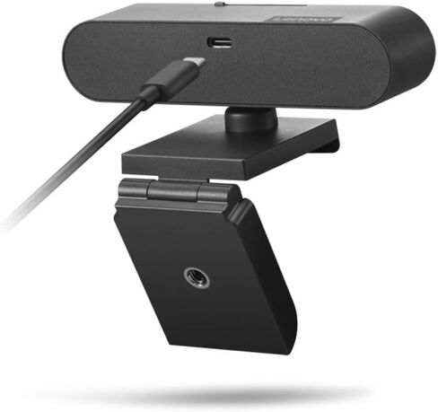 Lenovo HD 1080p Webcam (300 FHD)- Black w/ 95° Wide Angle, 360° Rotation Pan & Tilt, Dual Microphones, Privacy Shutter in Kuwait