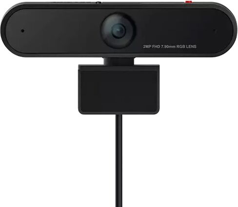 Lenovo HD 1080p Webcam (300 FHD)- Black w/ 95° Wide Angle, 360° Rotation Pan & Tilt, Dual Microphones, Privacy Shutter in Kuwait