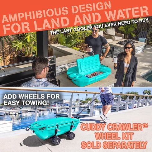 CUDDY Floating Cooler and Dry Storage Vessel for Land & Water – 40QT– Great for River, Beach, Kayak, Pool, & Lake - Multiple Color Options in Saudi Arabia
