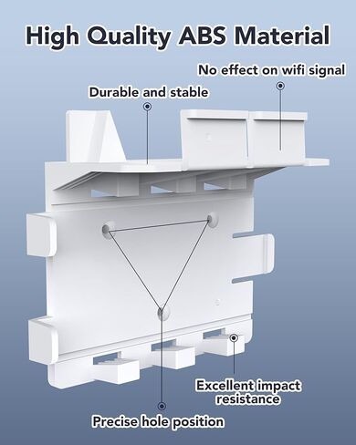 For Starlink Gen 3 Router Mount, 3 in 1 for Starlink Standard Mesh Router and Power Supply Wall Mount Mounting Kit with Cable Caddy, Compatible with Starlink V3&Gen3 Standard Router Accessories in Saudi Arabia
