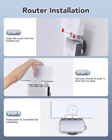 For Starlink Gen 3 Router Mount, 3 in 1 for Starlink Standard Mesh Router and Power Supply Wall Mount Mounting Kit with Cable Caddy, Compatible with Starlink V3&Gen3 Standard Router Accessories in Saudi Arabia