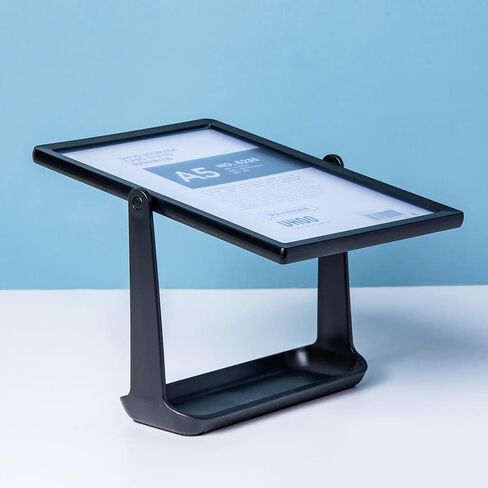 ABS Plastic Sign Holder, Menu Displays T Shape Sign Stand, Rotating Display Stand for Ads, Menu, Photos, Business Card (White A5 148×210mm/ 5.83×8.27 inches) in Saudi Arabia