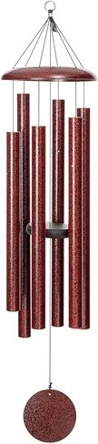 Corinthian Bells by Wind River - 50 inch Silver Vein Wind Chime for Patio, Backyard, Garden, and Outdoor Decor (Aluminum Chime) Made in The USA in Saudi Arabia