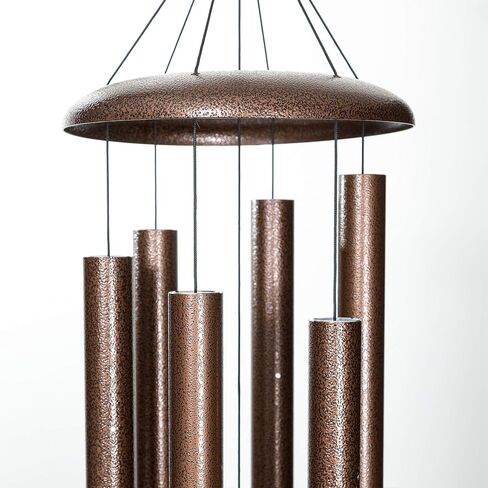 Corinthian Bells by Wind River - 50 inch Silver Vein Wind Chime for Patio, Backyard, Garden, and Outdoor Decor (Aluminum Chime) Made in The USA in Saudi Arabia