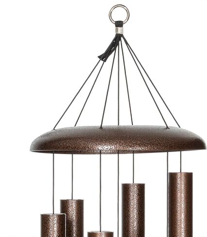 Corinthian Bells by Wind River - 50 inch Silver Vein Wind Chime for Patio, Backyard, Garden, and Outdoor Decor (Aluminum Chime) Made in The USA in Saudi Arabia