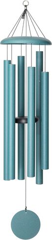 Corinthian Bells by Wind River - 50 inch Silver Vein Wind Chime for Patio, Backyard, Garden, and Outdoor Decor (Aluminum Chime) Made in The USA in Saudi Arabia