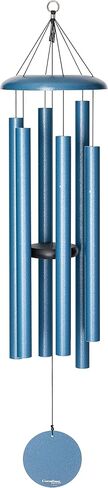 Corinthian Bells by Wind River - 50 inch Silver Vein Wind Chime for Patio, Backyard, Garden, and Outdoor Decor (Aluminum Chime) Made in The USA in Saudi Arabia