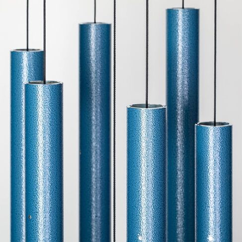 Corinthian Bells by Wind River - 50 inch Silver Vein Wind Chime for Patio, Backyard, Garden, and Outdoor Decor (Aluminum Chime) Made in The USA in Saudi Arabia
