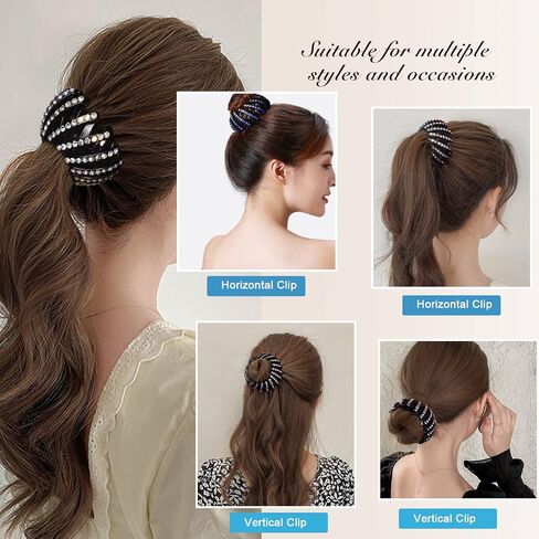 5 Pcs Bird Nest Hair Clips Holder Ponytail Holder Bun Barz Bun Clip Accessories for Women and Girls (Color-5) in Saudi Arabia