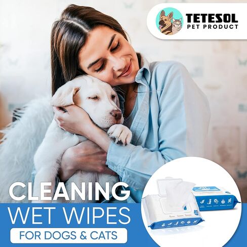 Dog Wipes for Dogs Cats, 200 Count All Purpose Cleaning Pet Wipes, Dog Ear Wipes, Quick Easy Grooming for Bums, Body, Paws, Eyes, for A Easy & Speedy Freshen-Up, 2 Travel Pack of 200 Wipes in Saudi Arabia