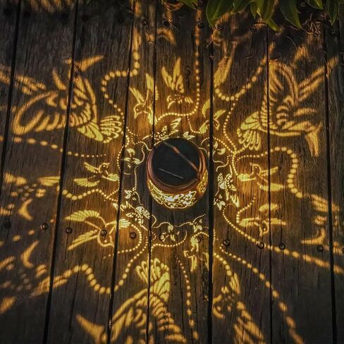 2 Pack Solar Lanterns Outdoor Hanging Hummingbird Decor Lantern,Waterproof Hollow Out Metal Decorative Garden Light,Graceful Decoration for Patio,Yard,Landscape,Festival in Kuwait