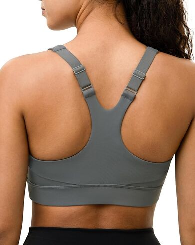 حمالات صدر رياضية من Racerback للنساء ذات دعم عالٍ وأشرطة قابلة للتعديل وكوب مصبوب للتمرين واللياقة البدنية والجري في صالة الألعاب الرياضية in Saudi Arabia