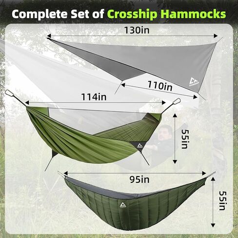 Hammock Underquilt for Camping Hammock, Full Length Camping Quilt for Hammocks Lightweight Soft Warm 3-4 Seasons 41-68°F, Great for Hiking Backpacking Traveling Beach (Hold Up to 500lbs) in Saudi Arabia