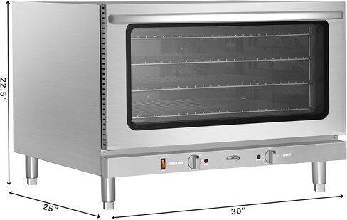 KoolMore 23 in. Commercial Countertop Convection Oven for Half-Size Pans with 4 Racks 1600W of Power in Stainless-Steel, ETL Listed for Safety and Sanitation (KM-CTCO-15) in Kuwait