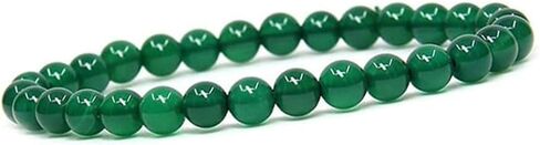 Handmade Womens Mens 6mm Gemstone Bracelet | Stress and Anxiety Power Bead Healing Crystal Gemstone Bracelet (White Turquoise) in Kuwait