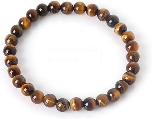 Handmade Womens Mens 6mm Gemstone Bracelet | Stress and Anxiety Power Bead Healing Crystal Gemstone Bracelet (White Turquoise) in Kuwait