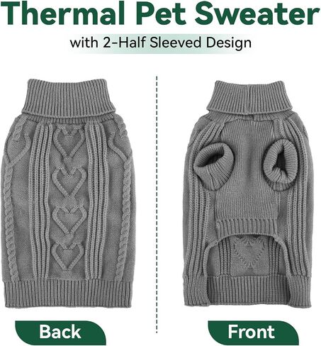 OTOB Small Dog Sweater, Cute Cat Sweater Turtleneck Warm, XSmall Dog Sweater Cat Apparel, Fall Winter Solid Color Doggie Knitwear for Small Dogs Kitten Puppy Boys Girls, Camel in Saudi Arabia