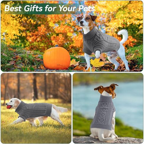 OTOB Small Dog Sweater, Cute Cat Sweater Turtleneck Warm, XSmall Dog Sweater Cat Apparel, Fall Winter Solid Color Doggie Knitwear for Small Dogs Kitten Puppy Boys Girls, Camel in Saudi Arabia