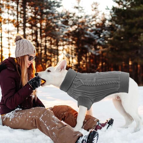 OTOB Small Dog Sweater, Cute Cat Sweater Turtleneck Warm, XSmall Dog Sweater Cat Apparel, Fall Winter Solid Color Doggie Knitwear for Small Dogs Kitten Puppy Boys Girls, Camel in Saudi Arabia
