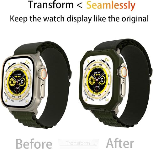 49mm Screen Protector Case Compatible with Apple Watch Ultra/Ultra 2 49mm Case, Soft TPU Full Coverage Protective Shockproof iWatch Bumper Cover for Apple Watch Accessories in Saudi Arabia