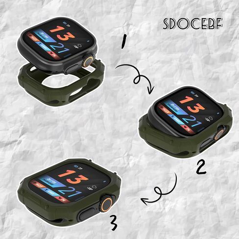 49mm Screen Protector Case Compatible with Apple Watch Ultra/Ultra 2 49mm Case, Soft TPU Full Coverage Protective Shockproof iWatch Bumper Cover for Apple Watch Accessories in Saudi Arabia