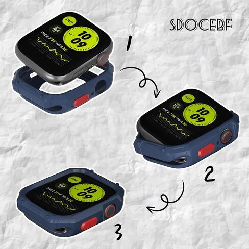 49mm Screen Protector Case Compatible with Apple Watch Ultra/Ultra 2 49mm Case, Soft TPU Full Coverage Protective Shockproof iWatch Bumper Cover for Apple Watch Accessories in Saudi Arabia