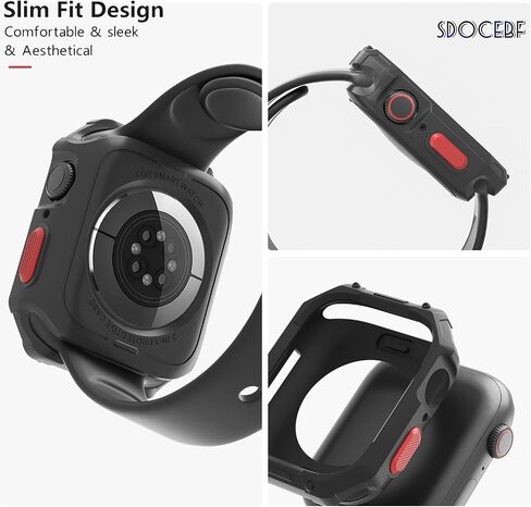 حافظة حماية شاشة مقاس 49 ملم متوافقة مع حافظة Apple Watch Ultra/Ultra 2 مقاس 49 ملم، غطاء ممتص للصدمات من مادة TPU الناعمة بتغطية كاملة ومقاوم للصدمات لملحقات ساعة Apple in Saudi Arabia